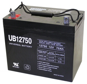 UB12750(24) Universal (12V 75 AH Z-Nut & Bolt/Post) SLA/AGM