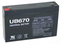 UB670 Universal (6V 7 AH F-1 Tab 0.187) SLA/AGM